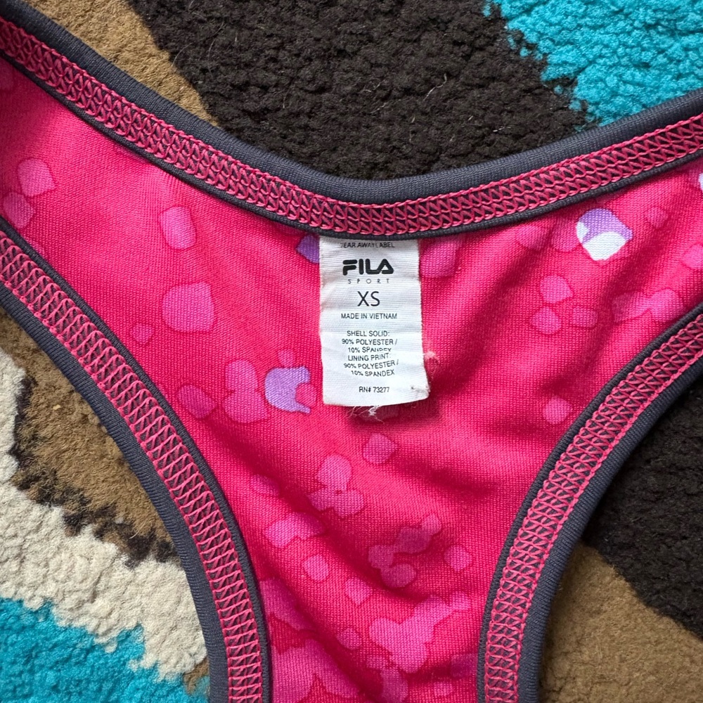 Fila Charcoal and Pink Performance Tank - Picture 4 of 8